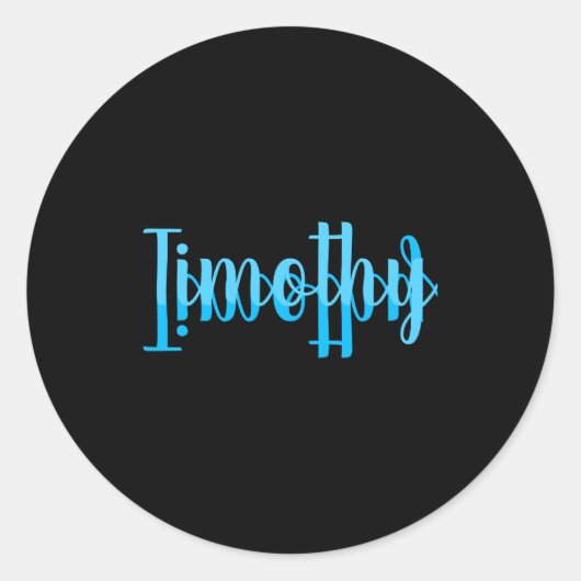 Timothy  runder aufkleber (Vorderseite)