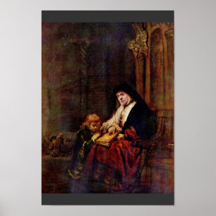 Timothy und seine Großmutter von Rembrandt Harmens Poster
