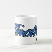 Timothy Vorname Name blue Tasse Kaffeetasse (Mittel)