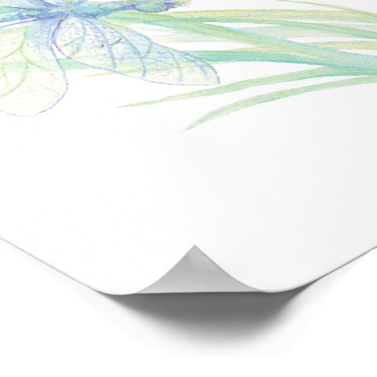 Timothy Watercolor Dragonfly Scripture Poster (Ecke)