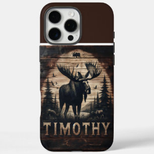 Timothy's Elch-Holzschild iPhone 16 Pro Max Hülle