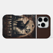 Timothys Elch Holzschild iPhone Hülle (Rückseite (Horizontal))