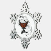 Timpani (Kessel-Trommel) Schneeflocken Zinn-Ornament (Rechts)
