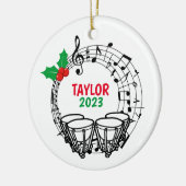 Timpani Marching Band Weihnachtsdekoration Keramik Ornament (Links)