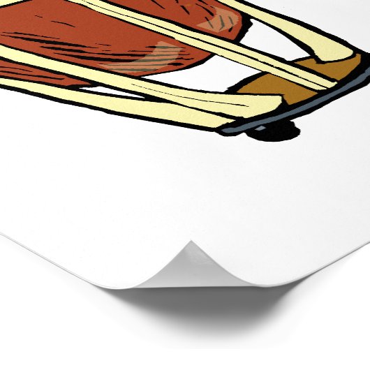 Timpani Two mit Mallets-Grafik Poster (Ecke)