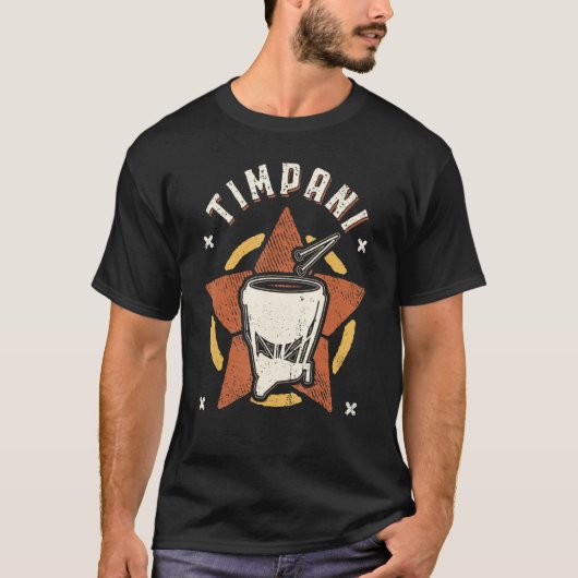 Timpani Vintage Retro Classic Music T-Shirt (Vorderseite)
