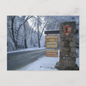 Timpanogos Cave National Monument Winter, Schild Postkarte (Vorderseite)