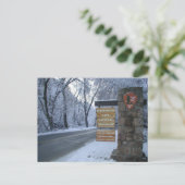 Timpanogos Cave National Monument Winter, Schild Postkarte (Stehend Vorderseite)