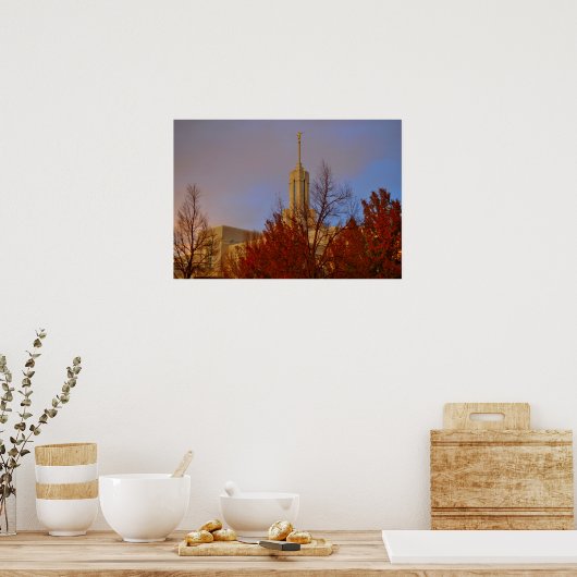 Timpanogos LDS Temple American Fork, Utah Poster (Küche)