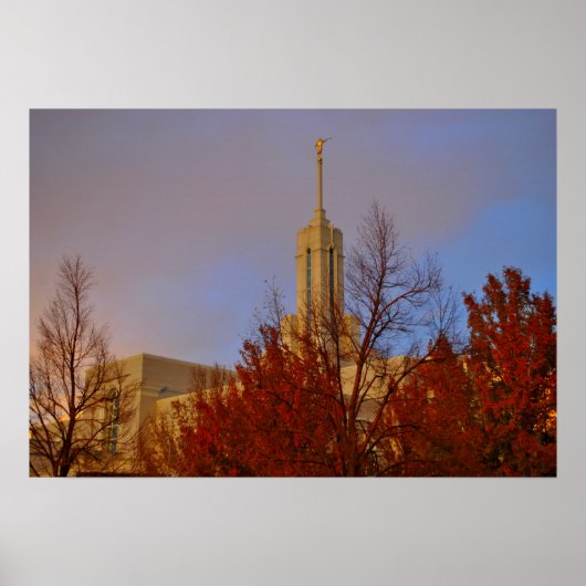 Timpanogos LDS Temple American Fork, Utah Poster (Vorne)