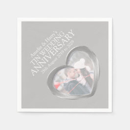 Tin 10. Jubiläum Herzname Servietten Foto