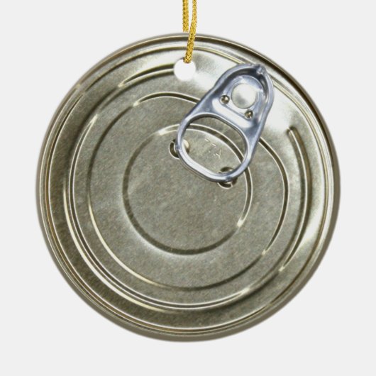 Tin Can Lid Keramik Ornament (Vorne)