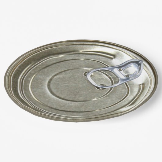 Tin Can Lid Pappteller (Schrägansicht)