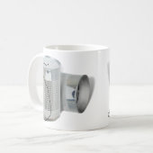 Tin Can Phone (Kannst du mich JETZT hören?) Kaffeetasse (Vorderseite Links)