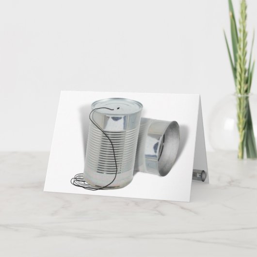 Tin Can Phone (Kannst du mich JETZT hören?) Karte (Vorderseite)