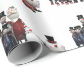 Tin Choir Traditionelle Figuren Geschenkpapier (Rolleneckpunkt)