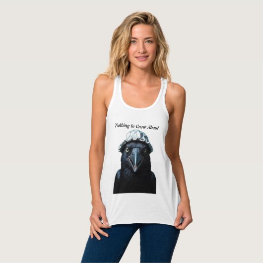 Tin Foil Hat Black Bird Raven Tank Top (Vorderseite Vollansicht)