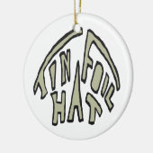Tin Foil Hat Keramik Ornament (Links)