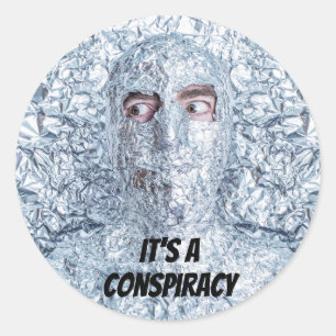 Tin Foil Hat Society Runder Aufkleber