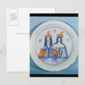 Tin-glazed erware plate, Lambeth, c.1689 Postkarte (Vorne/Hinten)