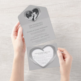 Tin Hochzeit Jubiläum 10 Jahre Party-Veranstaltung All In One Einladung