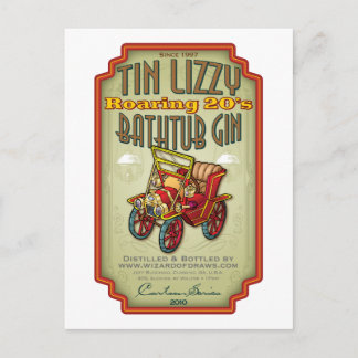 Tin Lizzy Bathtub Gin Postkarte