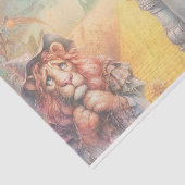 Tin Man and Cofeils Lion Wizard von Oz Decoupage Seidenpapier (Ausschnitt)
