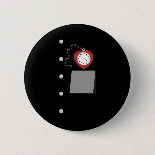 Tin Man Costume Halloween Zauberkünstler Oz Tinman Button (Vorderseite)