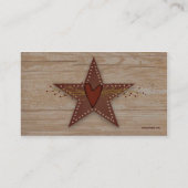 Tin Star Business Card Visitenkarte (Rückseite)
