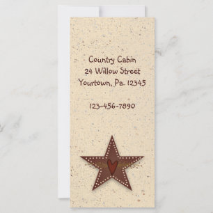 Tin Star Rack Card Book Mark