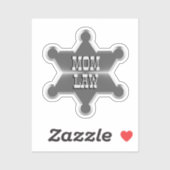 Tin Star Sheriff Aufkleber (Blatt)