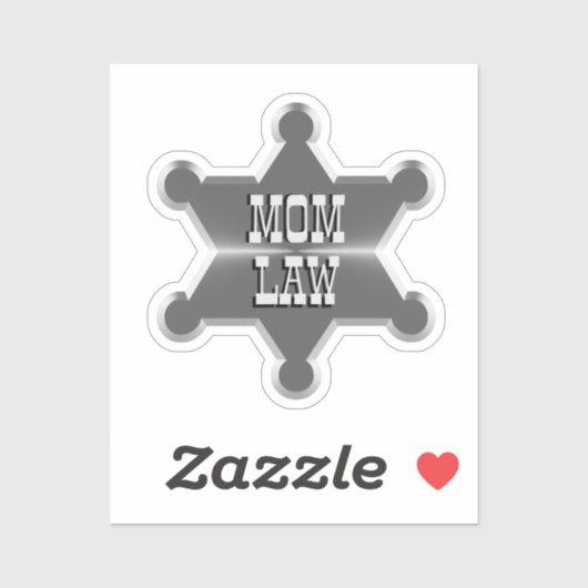 Tin Star Sheriff Aufkleber (Blatt)