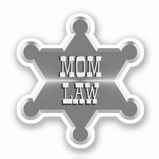 Tin Star Sheriff Aufkleber (Vorderseite)