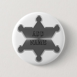 Tin Star Sheriff Button