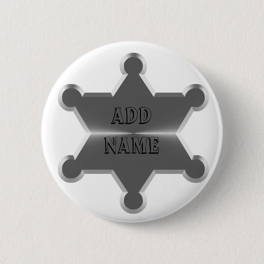 Tin Star Sheriff Button (Vorderseite)
