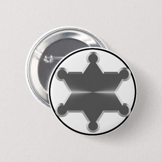 Tin Star Sheriff Button (Vorne & Hinten)