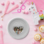 Tin Wedding Jubiläum Foto Herzplatte Pappteller (Party)