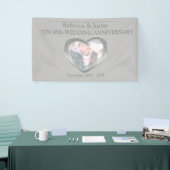 Tin Wedding-Jubiläumsherz-Foto Banner (Messeveranstaltung)