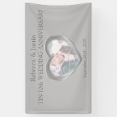 Tin Wedding-Jubiläumsherz-Foto Banner (Vertikal)