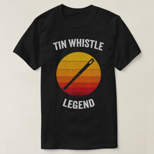 Tin Whistle Legend Vintag Penny Flageolet T-Shirt (Design vorne)