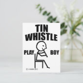 Tin Whistle Play Boy Postkarte (Stehend Vorderseite)