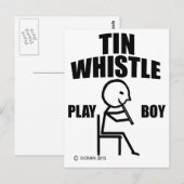Tin Whistle Play Boy Postkarte (Vorne/Hinten)