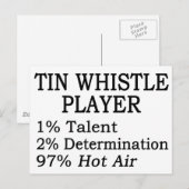 Tin Whistle Player Hot Air Postkarte (Vorne/Hinten)