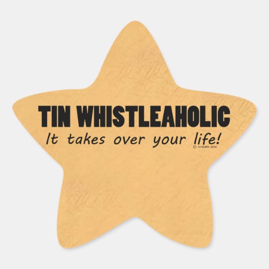 Tin Whistleaholic Life Star Sticker (Vorderseite)