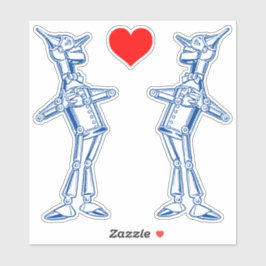 Tin Woodman stehend Denslow Wonderful Wizard Aufkleber