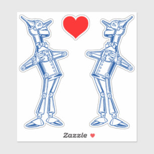 Tin Woodman stehend Denslow Wunderschöner Zaubere Aufkleber