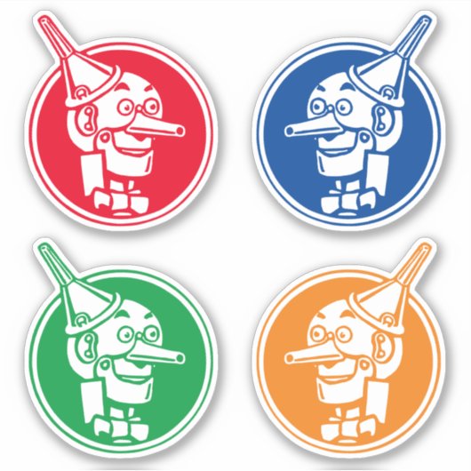 Tin Woodman (Tin Man) Gesicht CC1095 Wunderbarer Z Aufkleber (Vorderseite)