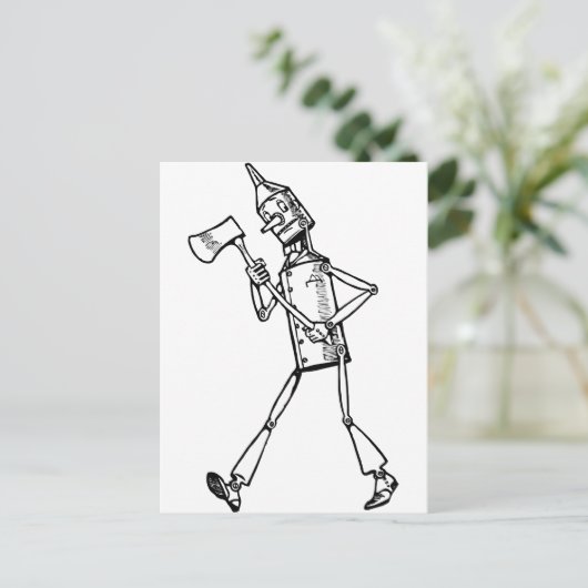 Tin Woodsman Postkarte (Stehend Vorderseite)