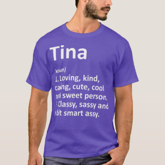 TINA Definition Personalisiert Name Funny Birthday T-Shirt