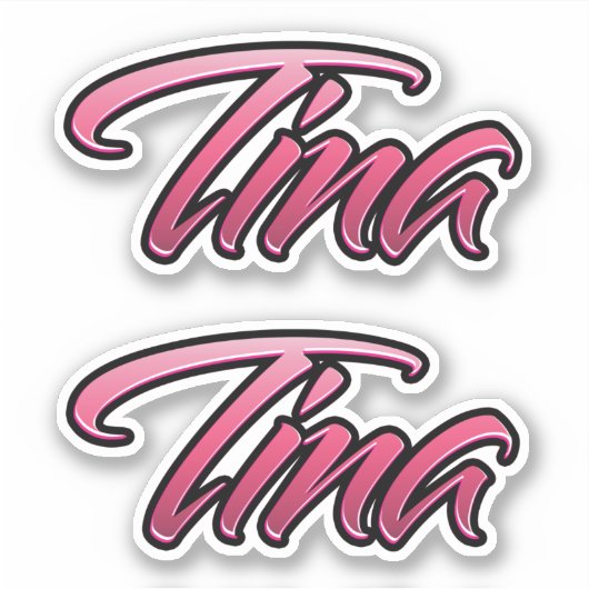 Tina faded pink Aufkleber Sticker Stickerset (Vorderseite)